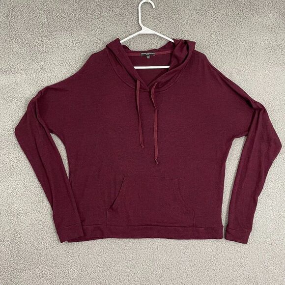 Brandy Melville Tops - Brandy Melville Robin Hoodie Women OS Maroon Lightweight Pullover